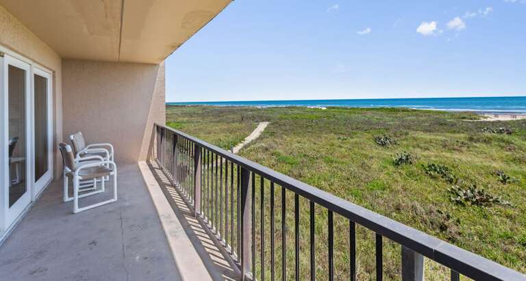 Private balcony overlooking the Gulf of Mexico—perfect for enjoying your morning coffee or sunset breeze.