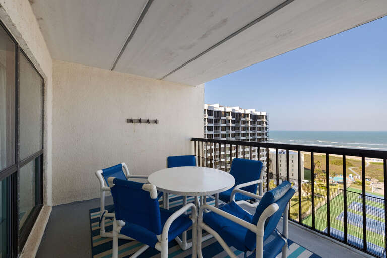 Enjoy meals outside with ocean views from your private balcony