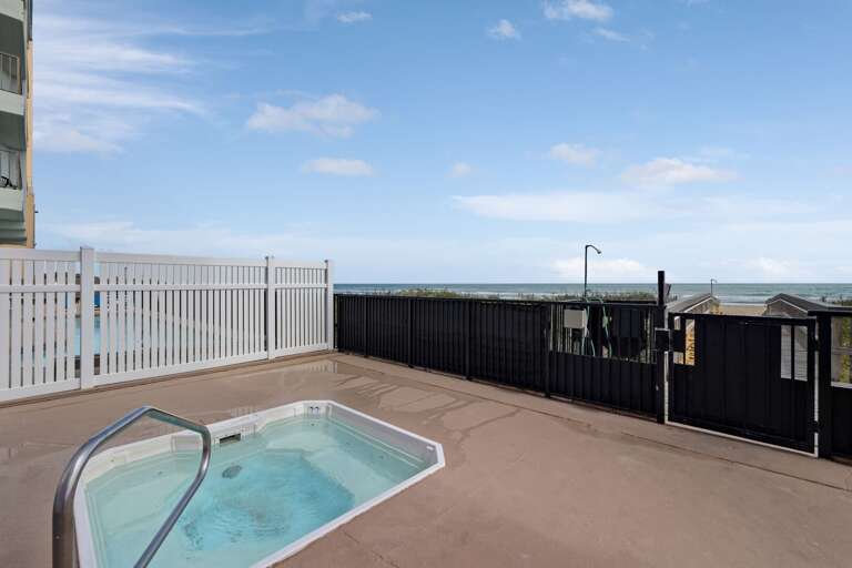 You'll relax and unwind in the beachfront hot tub with fresh ocean air all around you.