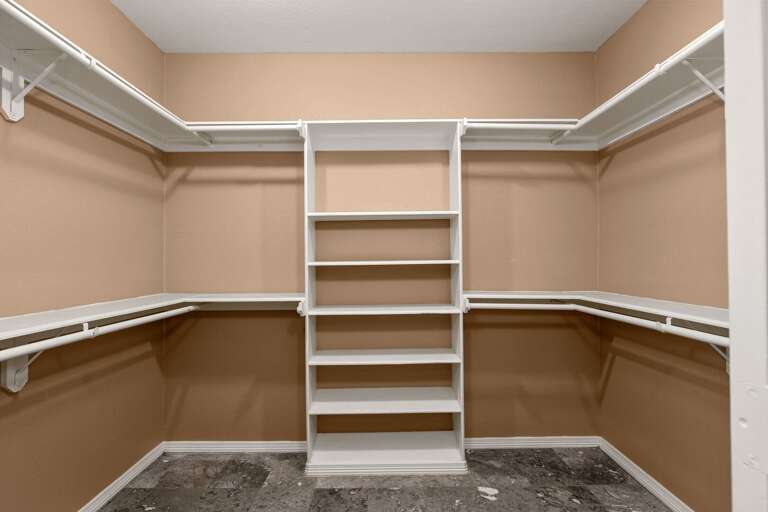 Master suite features a large walk-in closet