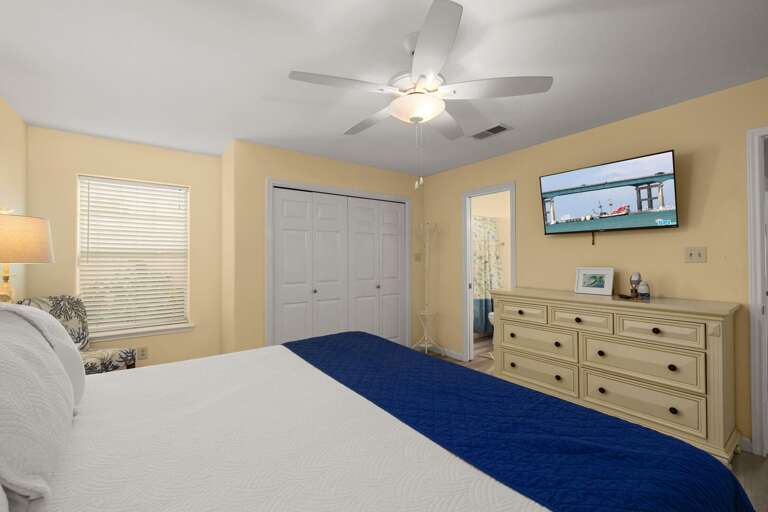 Spacious fourth bedroom with king bed and plenty of space to unwind (sleeps 2)