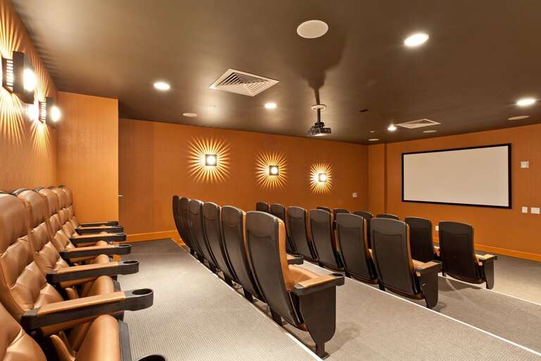 Private onsite movie theater for relaxing nights with family and friends