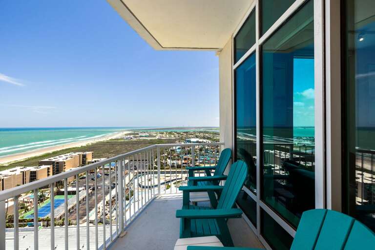 Unwind on the Gulf-facing balcony with front-row views of SpaceX launches