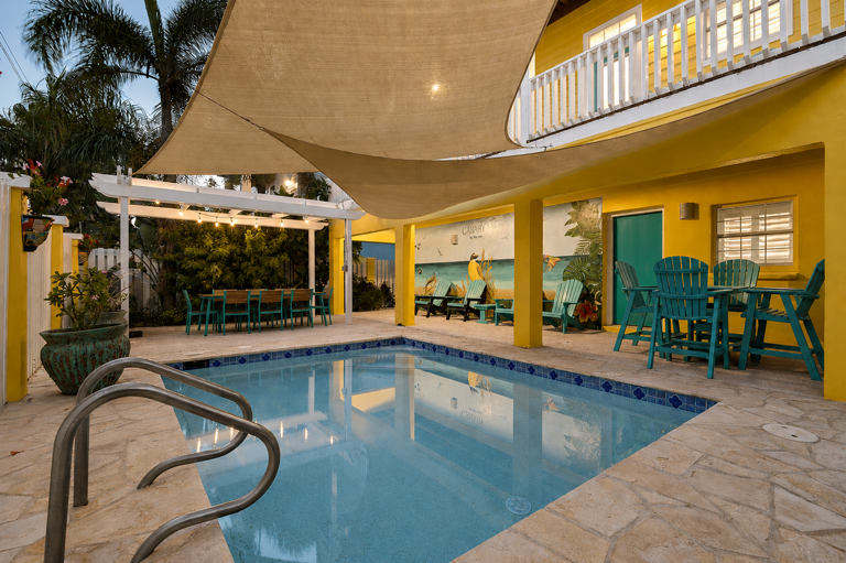 Evenings by the pool create the perfect ending to another unforgettable beach day.