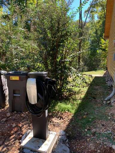 Tesla or Universal Electric Car charger is right at Big Trout Lodge for your use