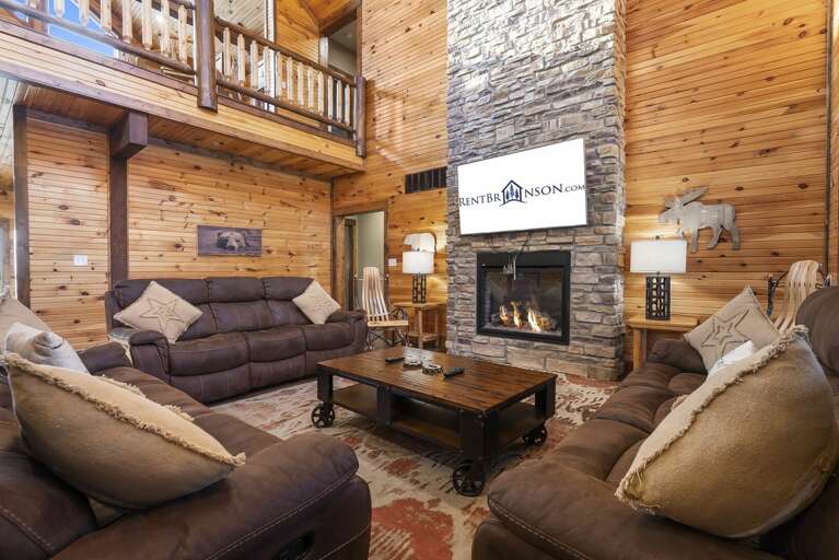 Cozy up by the fireplace!