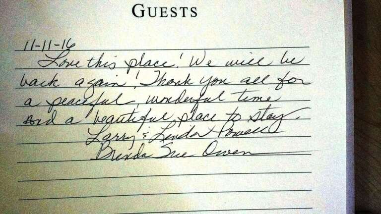 Great reviews in our Guest Book
