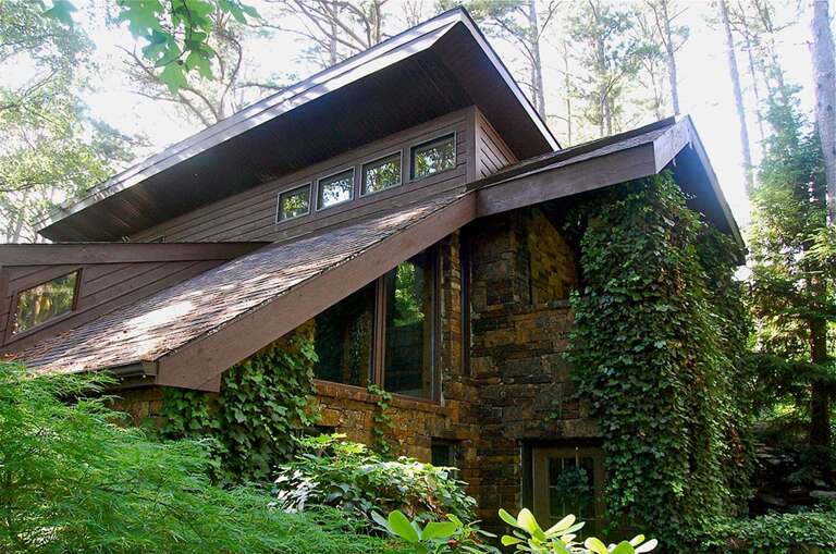 Wooden House Surrounded By Vegetation