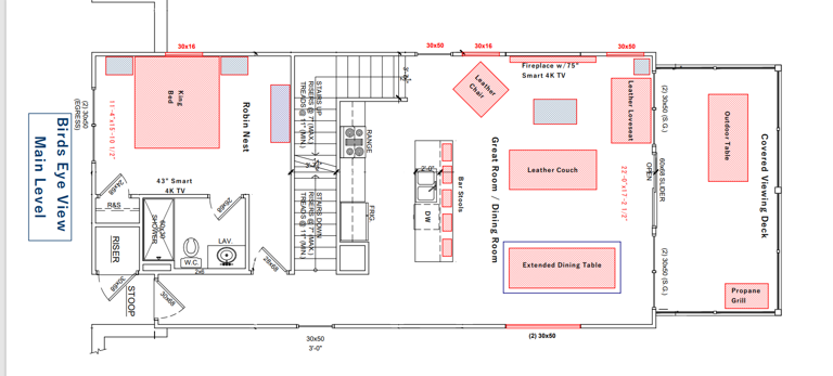 Bird's Eye Floor Plans Main Level
