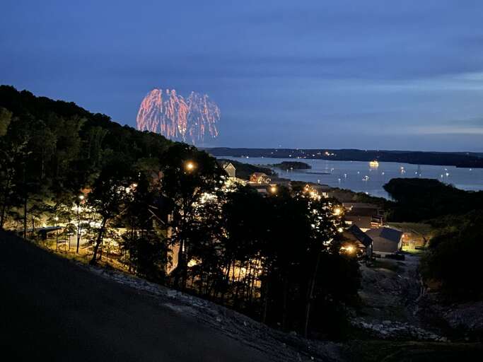 Fireworks view from our deck!