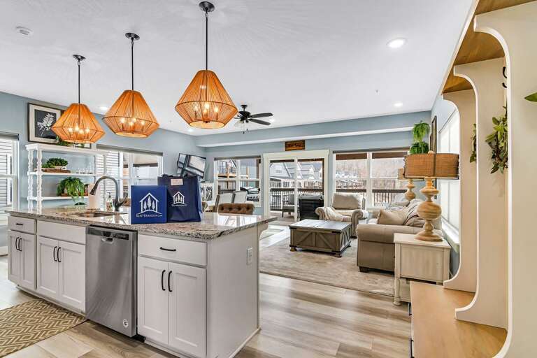Interior Of A Vacation Rental Showing Kitchen And Living Area