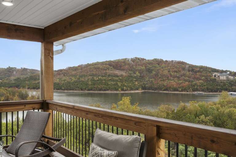 View From Vacation Rental Balcony Overlooking River And Rolling Hills View From Vacation Rental Balcony Overlooking River And Rolling Hills