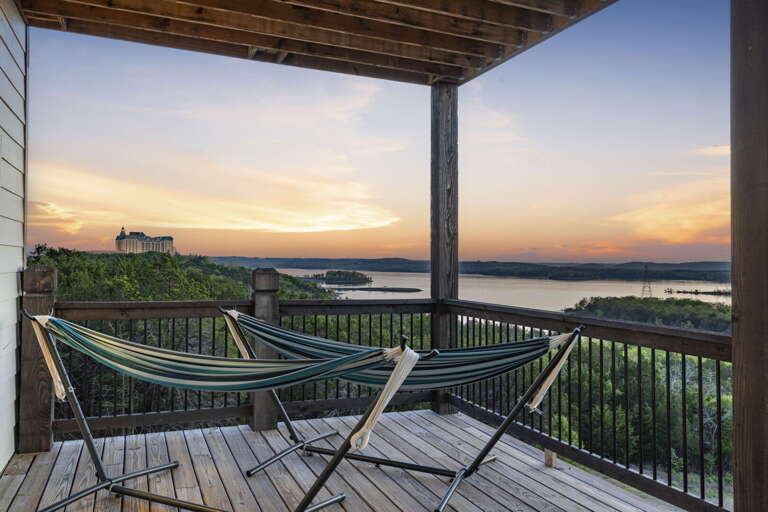 Lake View Terrace With Hammock At Sunset Lake View Terrace With Hammock At Sunset