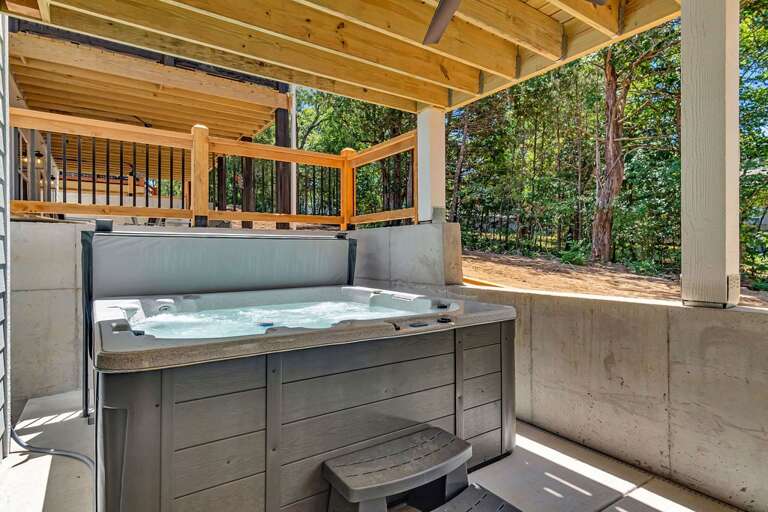 Take a dip in your own private hot tub.