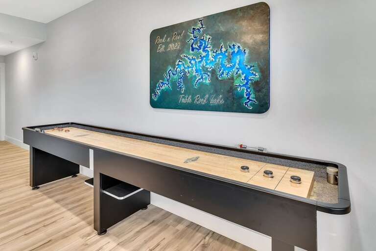 Game Room With Shuffleboard Table Game Room With Shuffleboard Table