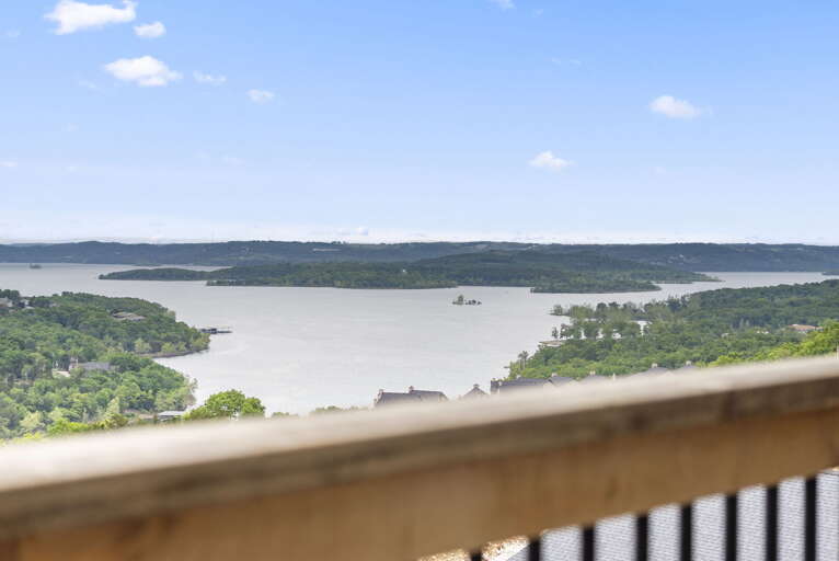 Lake View From A Balcony Railing