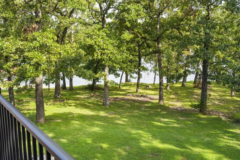 Lakeside View From Balcony With Trees Lakeside View From Balcony With Trees