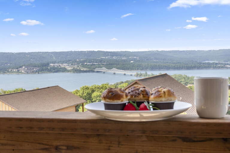 Breakfast With A Lake View From A Balcony