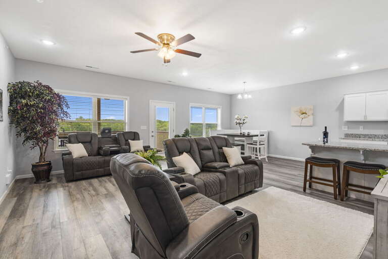 Interior Living Space With Furniture And Kitchenette