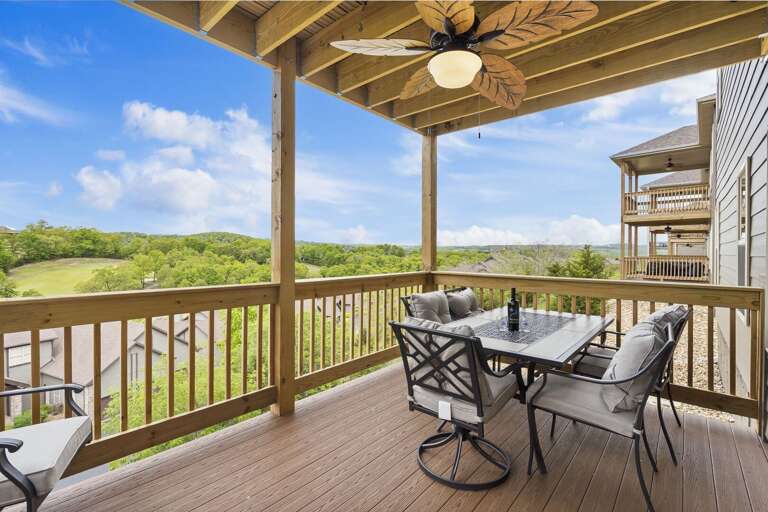 Balcony With Dining Set Overlooking Scenic View Balcony With Dining Set Overlooking Scenic View