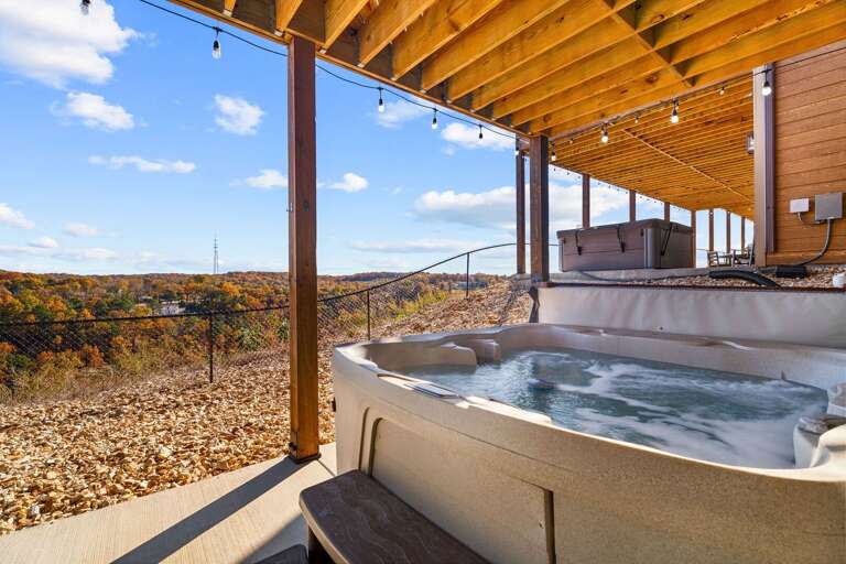 Deck With Hot Tub Overlooking Vibrant Valley Vista