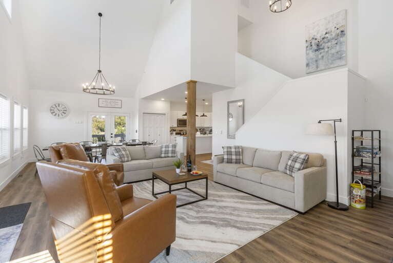 Interior Of A Spacious Living Room In A Vacation Rental Interior Of A Spacious Living Room In A Vacation Rental