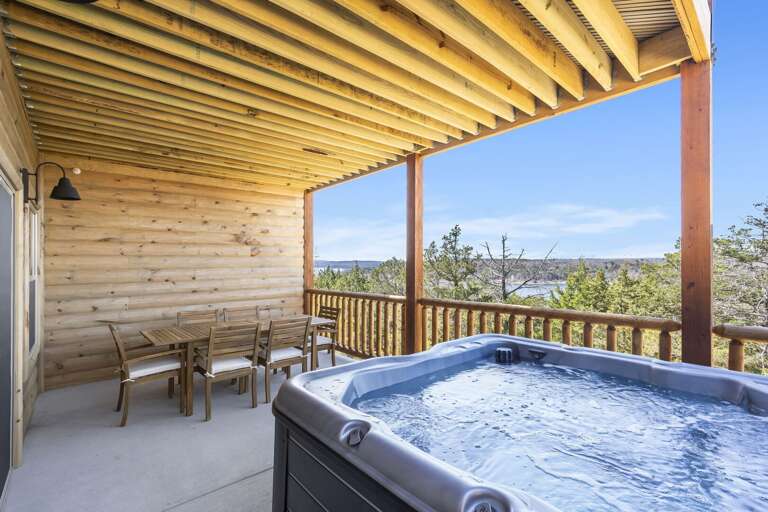 Balcony With Hot Tub And Chairs