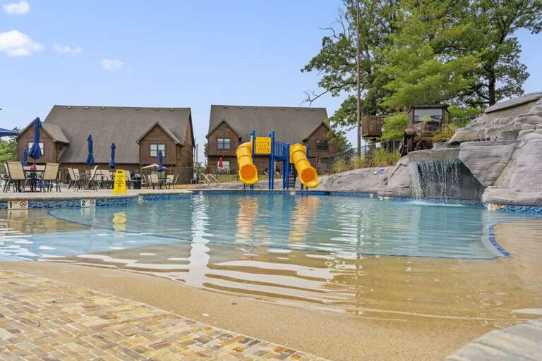 Poolside Play At Picturesque Premises, Waterslide Whimsy With Waterside Seating