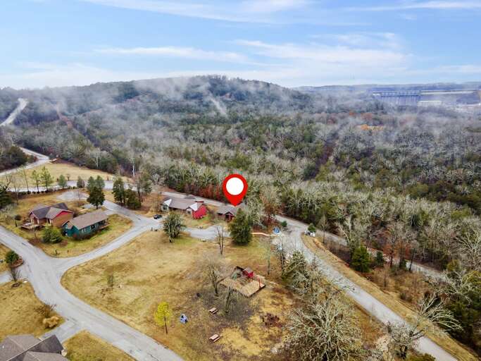 Aerial View Of Rural Landscape With Marked House Aerial View Of Rural Landscape With Marked House