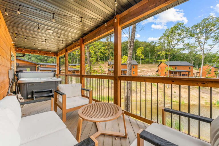 Riverside Retreat, Panoramic Patio Vista, Vacation Rental View, Furnished With Furnishings For Fresh-air Flair