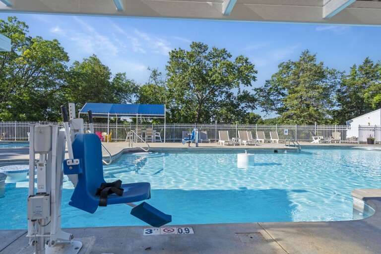 Poolside Pleasure, Pristine Waters With Accessibility Chair At Serene Vacation Rental
