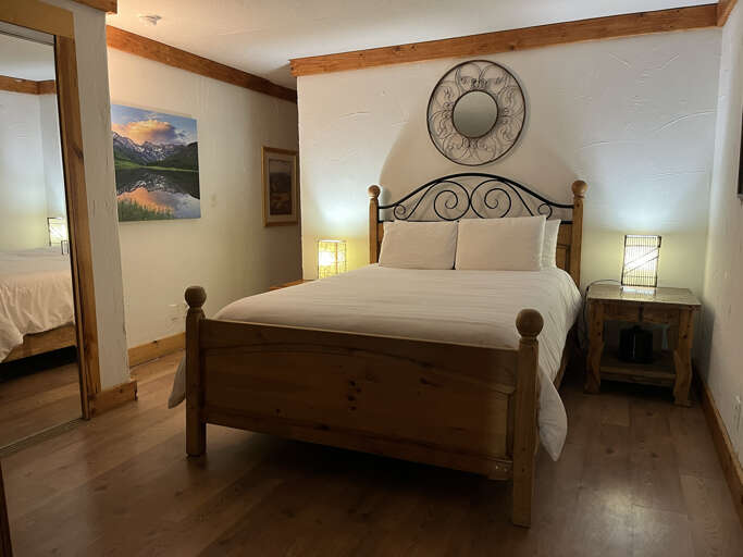 Primary queen bedroom with ensuite full bath