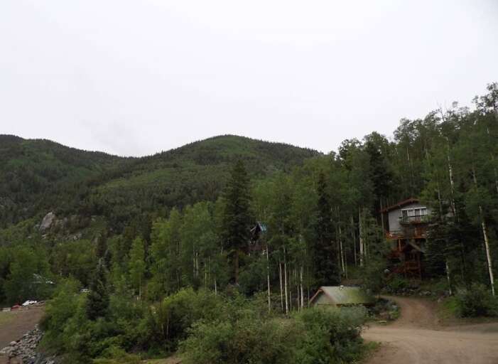 View of the mountain on a late summer monsoon day