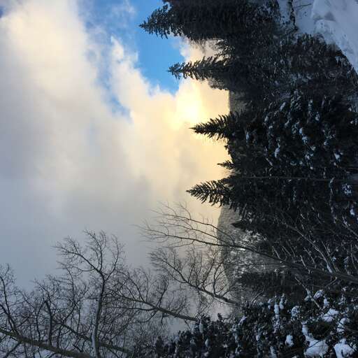 Mountain winter sunset