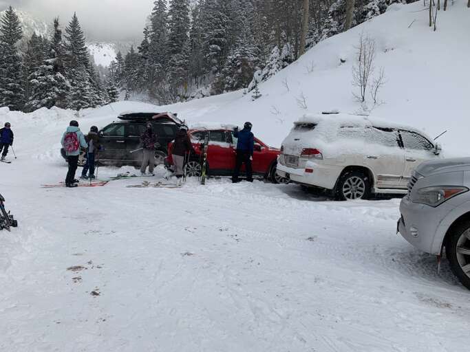 Snowy Snow Bear Parking Lot
