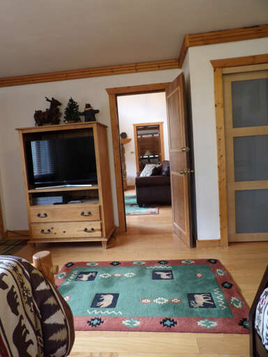 Second Bedroom entertainment and view to living area