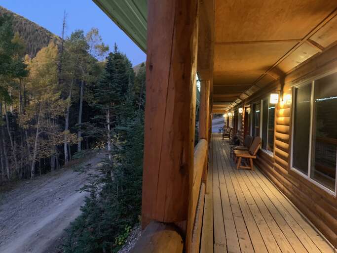 Fall porch in the evening