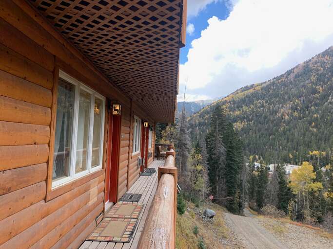 Porch in fall