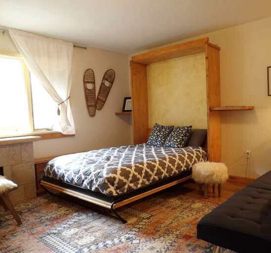 Living Space With Murphy Bed Open