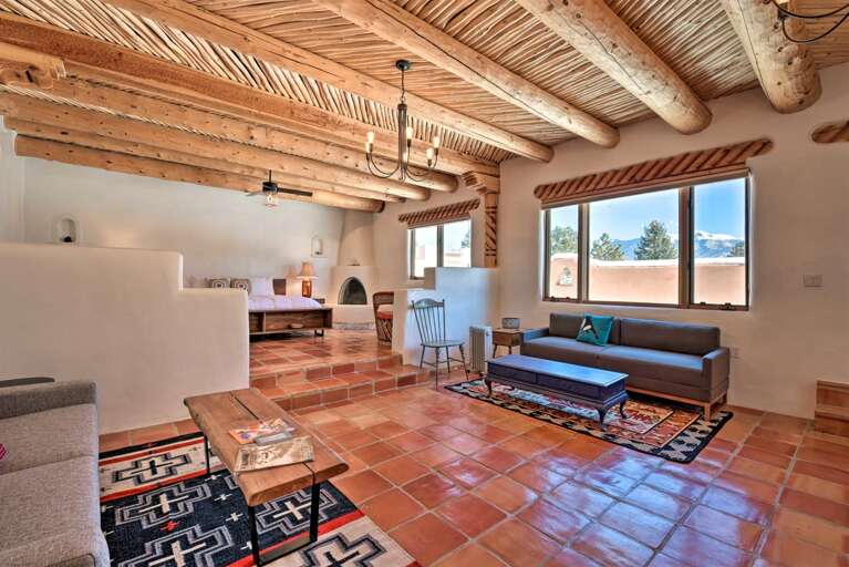 A sleeper sofa in the master bedroom accommodates an extra guest.