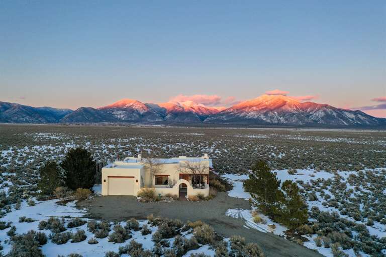 Home at Sunset with Mountains and Mesa Views