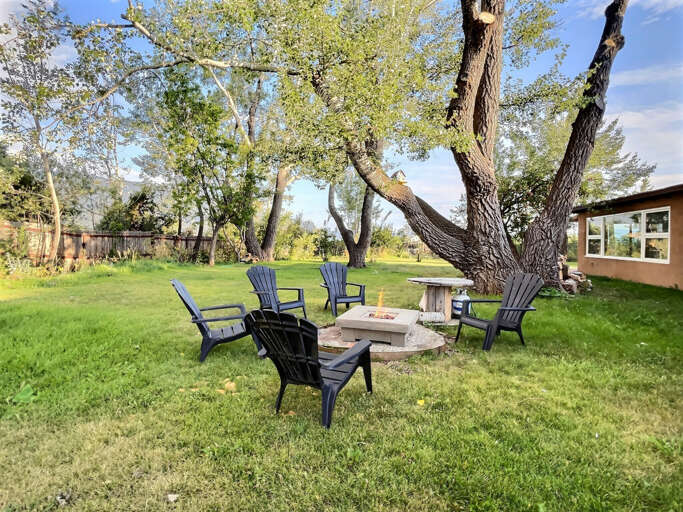 Fire pit and seating for the whole crew