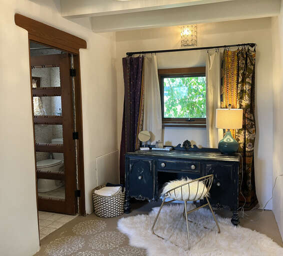 Primary bedroom powder vanity