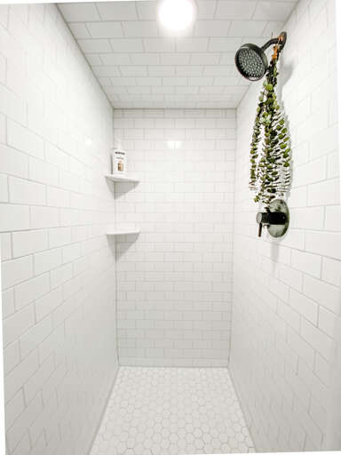 Downstairs bathroom walk in shower