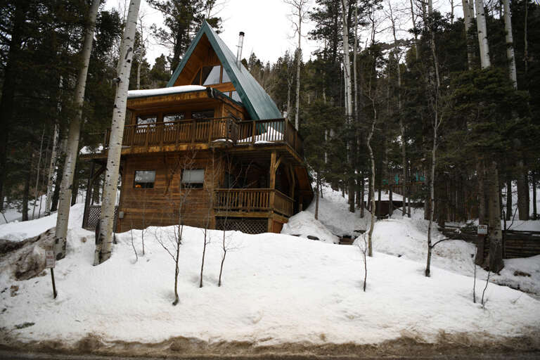 Front of the house in winter