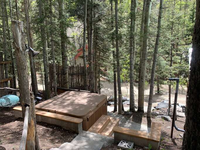 Hot tub in summer