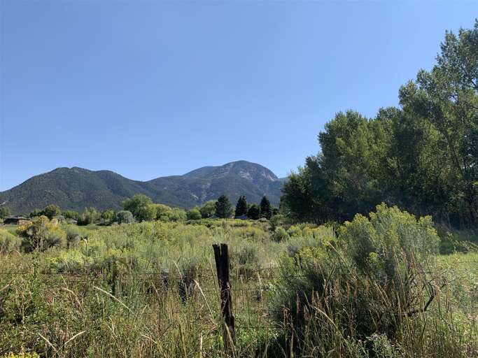 View of El Salto Peak across the agricultural field
