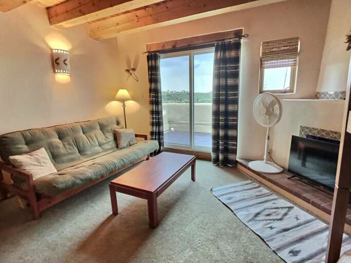 Bunk room second level futon and private balcony