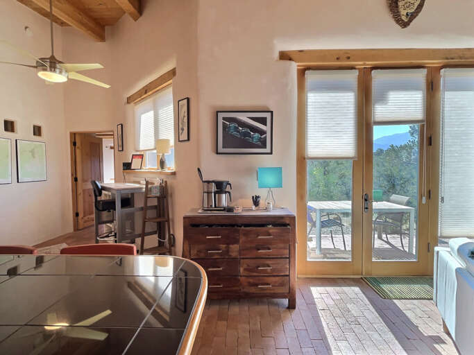 Beautiful Light-filled living area with Patio Access