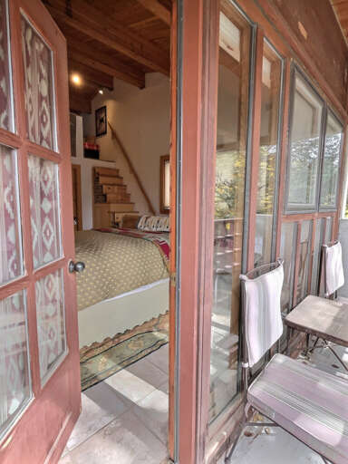 The bedroom from the sunroom